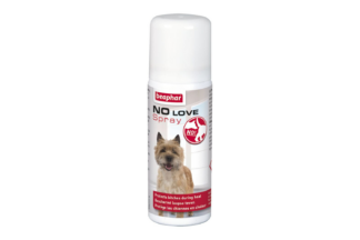 Beaphar No Love Spray neutraliseert seksuele geurstoffen bij honden. No Love Spray is geschikt voor de behandeling van loopse teven en heeft geen invloed op de hormonale cyclus en de vruchtbaarheid van de teef.