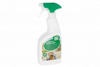 De Get Off Spray is een effectief middel voor zowel binnen als buiten, dat honden en katten er van weerhoudt hun territorium af te bakenen.