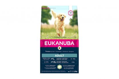 Eukanuba Adult Large Lam & Rijst is een uitstekende hondenvoer voor volwassen grote rassen met een gevoelige huid en maag. Eukanuba droogvoer in brokvorm is rijk aan lam en rijs en perfect voor volwassen honden van grote rassen.
