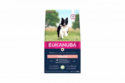 Eukanuba Senior Small Medium Lam & Rijst is hondenvoeding voor elk ras met gevoelige huid en maag, rijk aan lamsvlees. Eukanuba droogvoer in brokvorm is rijk aan lam en rijst en perfect voor senior honden van kleine en middelgrote rassen.