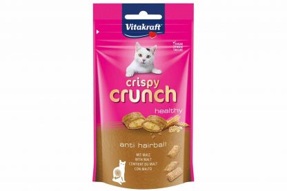 De Vitakraft Crispy Crunch mout anti-haarbal zijn lekkere zachte kussentjes met een heerlijke functionele crèmevulling. De Vitakraft Crispy Crunch zijn een absoluut hoogtepunt voor uw kat!