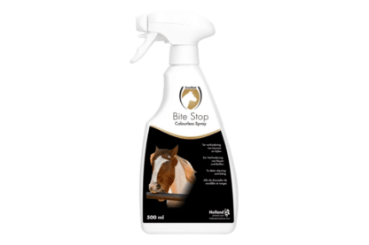 Excellent Bite Stop Spray wordt gebruikt ter voorkoming van het vreten (bijten) aan dekens, bandages, deuren, staart en manen.