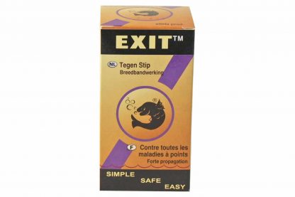 De Esha Exit is een geneesmiddel voor siervissen tegen alle stip ziekten. Exit werkt uitstekend tegen de verwekkers van de stip ziekte ichthyophthirius, maar ook tegen oodinium en import ichthyo.