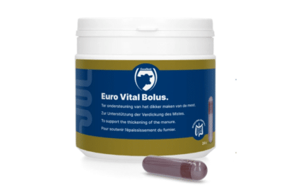 Excellent Euro-Vital Bolus is toepasbaar bij kalveren in geval van risico op spijsverteringsstoornissen (diarree). Bevat een combinatie van: Pectine, lactose, dextrose, natruimchloride, kaliumchloride, betaine, vit. B2.