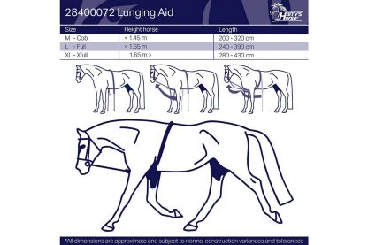 Harry's Horse longeerhulp Soft is een zeer geschikt trainingsmiddel voor bij het longeren om de bovenlijn van het paard te stretchen. Daarnaast zorgt de longeerhulp ervoor dat het paard nageeft. Tevens is deze hulp ruim verstelbaar.