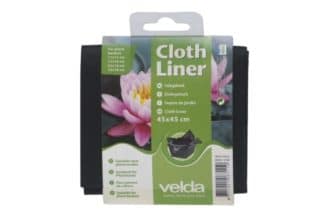De Velda Cloth Liner (inlegdoekje) - 45 x 45 cm voorkomen het uitspoelen van de aarde en het woekeren van wortels van de waterplanten. De doekjes zijn vervaardigd van duurzaam materiaal waardoor ze jarenlang meegaan.