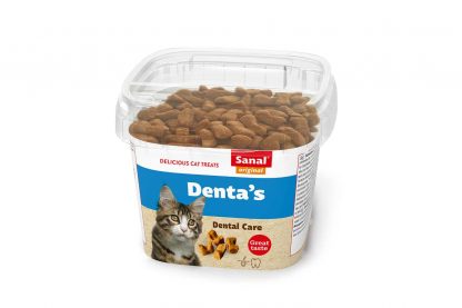 Sanal Denta’s zijn een heerlijke, knapperige en gezonde snack voor uw kat. Helpt het gebit en het tandvlees te verzorgen.