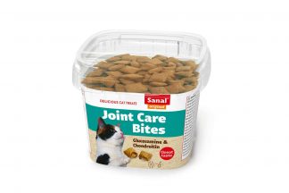 Sanal Joint Care Bites zijn een gezonde lekkernij voor uw kat ter ondersteuning van de gewrichten, voorzien van glucosamine en chondroitine.