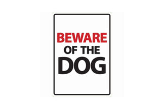 Waakbord Beware of the Dog