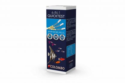De Colombo Aqua QuickTest 6in1 strips kunnen een nauwkeurige meting doen van 6 waardes in het vijver- of zoet aquariumwater.