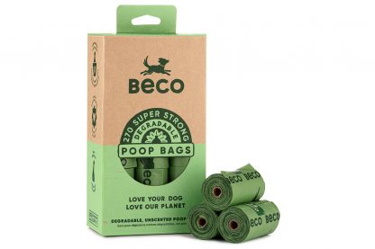 De Beco Bags mint zijn biologisch afbreekbare poepzakjes met een mintgeur. Deze zakjes zijn geschikt voor de meeste dispensers. Deze milieuvriendelijke oplossing draagt bij aan een gezond ecosysteem. Deze zakjes breken snel af en laten geen schadelijke stoffen achter.