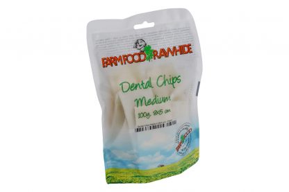 Het Farm Food Rawhide Dental Chips zijn stevige, harde chips die een fris gebit ondersteunen. Farm Food Rawhide is 100 % natuurlijk, doordat er tijdens de productie geen schadelijke stoffen aan te pas komen.