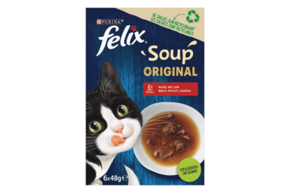 Felix soup Countryside selectie is een assortiment van onweerstaanbare recepten voor jouw kat. Je kleine deugniet zal genieten van de overheerlijke bouillon.