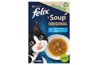 Felix soup Visselectie is een assortiment van onweerstaanbare recepten voor jouw kat. Je kleine deugniet zal genieten van de overheerlijke bouillon.
