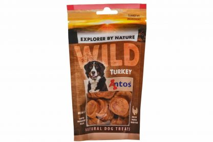 De Antos WILD Kalkoen van 80 gram is een lekkere, 100% natuurlijk hondensnack. Deze snack is glutenvrij, suikervrij, graanvrij en zit boordevol proteïnen.