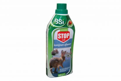 De BSI Stop GR konijnenafweer is een 100% natuurlijk product om overlast van konijnen te voorkomen. Het product bestaat uit korrels die een geur verspreiden die konijnen als zeer onprettig ervaren.