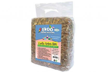 De Ekoo Exotic Kokos fijn bodembedekker is een natuurlijk product en gaat zeer lang mee. Deze bodembedekker is gemaakt van stukjes kokosnoot (80%) aangevuld met kokosnootvezel (20%).