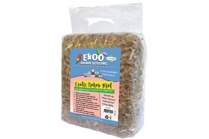 De Ekoo Exotic Kokos grof bodembedekker is een natuurlijk product en gaat zeer lang mee. Deze bodembedekker is gemaakt van stukjes kokosnoot (90%) aangevuld met kokosnootvezel (10%).