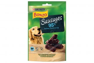 De Bonzo Sausages zijn kleine, super lekker snacks voor uw trouwe viervoeter. Uw hond zal dit verrukkelijk vinden, doordat deze meatballs rijk aan varken zijn.