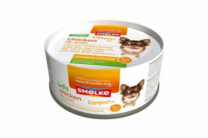 De Smolke Soft Pate kip is een verrukkelijke maaltijd. Het heeft een zachte bite en verse superfood ingrediënten. Het is de daarom perfecte verwennerij voor uw hond.