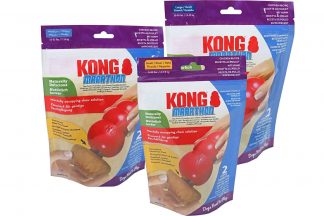 De Kong Snack Marathon Chicken zijn de perfecte lekkere bezigheid voor uw hond. De vorm kan in een van uw Kong Classic hondenspeeltjes worden vast gedraaid, zodat uw trouwe viervoeter wel eventjes bezig is met het opeten van deze smaakvolle snack.