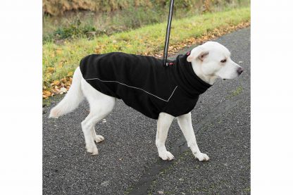 De Jack & Vanilla Outdoor Fleece Jas zorgt ervoor dat de hond altijd mee op pad kan, ongeacht de weersomstandigheden. Deze warme fleecejas beschermd de hond op de koude dagen. Daarnaast is de jas voorzien van een hoge kraag, zodat je de oren ook kan beschermen tegen kou en wind. 