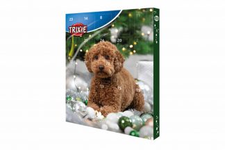 De Trixie Kerstmis Premio Honden Advent kalender zorgt ervoor dat jij samen met jouw hond leuk en lekker kan aftellen tot kerst. Er zitten maar liefst 10 verschillende soorten snacks in de adventskalender verstopt