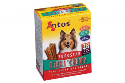 De Antos Cerea Eurostar Small is het perfecte tussendoortje voor jouw trouwe viervoeter, doordat deze snack 100% natuurlijk is! Voorzien van een geweldige smaak en ook nog eens gluten- en suikervrij.