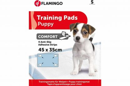 De Puppy Training Pads zijn ideaal om te gebruiken voor puppytraining en voor in transportboxen. Het zorgt ervoor dat het tapijt of de vloer mooi droog blijft. De pads zijn sneldrogend en voelen zacht aan. Ze bestaan uit 5 lagen, gevuld met water en absorberende gel.