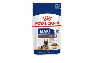 Royal Canin Maxi Ageing 8+ Wet is natvoeding voor grote oudere honden vanaf 8 jaar met een volwassen gewicht van 25 tot 45 kilo. Met Maxi Ageing 8+ Wet ondersteun je het gezond ouder worden van je hond.