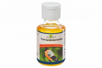 Avian Tarwekiemolie komt uit de eerste koude persing en is rijk aan vitamine E. Het bevordert de doorbloeding en ontwikkeling van een goede huid en bevedering.