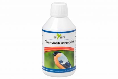 Avian Tarwekiemolie komt uit de eerste koude persing en is rijk aan vitamine E. Het bevordert de doorbloeding en ontwikkeling van een goede huid en bevedering.