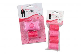 Mr. Poop Love Nano poepzakjes met houder zijn makkelijk en stevig in gebruik. Speciaal gemaakt voor de kleine hondenrassen! De houder en poepzakjes zijn namelijk kleiner dan de standaard varianten.