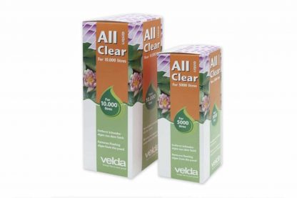 Velda All Clear Liquid is een vloeibare algenbestrijder en is zeer succesvol in het verwijderen van zweefalgen. Algen stellen lage eisen en groeien daardoor ook onder omstandigheden, wanneer microleven en planten zich niet ontwikkelen.