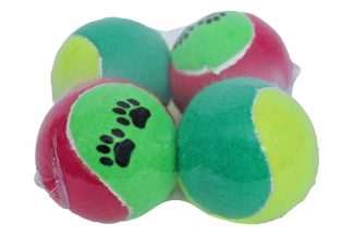 De Boony tennisbal met hondenpootjes is voorzien van een opvallend kleurtje, waardoor je ze gemakkelijk terug vindt! Daarnaast zijn de ballen gemaakt van milieuvriendelijke grondstoffen en zijn ze zeer stevig. Perfect voor een apporteerspelletje met jouw hond!