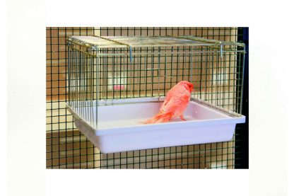 Fauna Babykooi of volièrebad is gemakkelijk aan de kooi te bevestigen. Je kan hem gebruiken als babykooi, maar ook als volièrebad. De onderbak is gemaakt van wit kunststof en is gemakkelijk schoon te houden. Daarnaast zijn de tralies in te klappen, waardoor je hem eenvoudig kan opbergen.