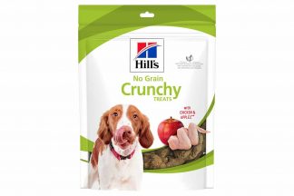 De Hill's No Grain Crunchy hondensnacks met kip en appels bevat enkel hoogwaardige ingrediënten, waardoor dit een verantwoord tussendoortje is. De snacks zijn graanvrij en zeer geschikt om te gebruiken tijdens trainingen of een wandeling.