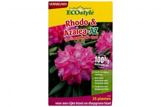 ECOstyle Rhodo & Azalea AZ is speciaal afgestemd op de behoefte van zuurminnende planten. De meststof bevat RhizaMax®-wortelactivator welke speciaal is voor Rhododendrons, maar ook voor Ilex, Heide of Skimmia.