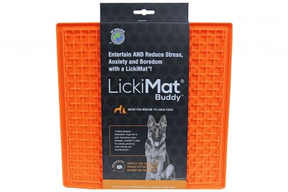 De Licki Mat Buddy likmat is ideaal voor het voeren van natvoer of voor tussendoortjes. Smeer het natvoer of zachte traktatie uit over de mat. Door de speciale structuur is het een uitdaging om de beloning te bemachtigen.