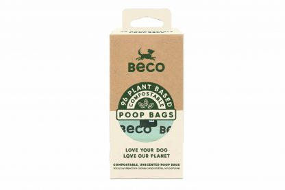 De Beco Bags Compostable poepzakjes zijn volledig gemaakt van natuurlijke plantenvezels en daardoor afbreekbaar. De volledig biologisch afbreekbare zakjes zijn eenvoudig thuis te composteren, zelfs in de groenbak. Daarnaast zijn de zakjes zeer stevig en extra groot van formaat, zodat ze niet scheuren tijdens het oprapen.