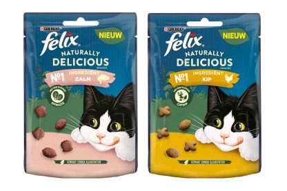 De Felix Naturally Delicious kattensnack is gemaakt van hoogwaardige ingrediënten en zijn daardoor extra lekker. De snack bevat geen kleurstoffen, waardoor jij jouw kat verantwoord een tussendoortje geeft. De snack bevat eiwitten, vitamines en omega-6 vetzuren om de gezondheid van katten te ondersteunen