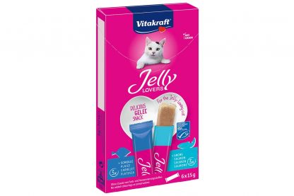 De Vitakraft Jelly Lovers kattensnack is verkrijgbaar in twee smaken, waardoor jij jouw kat kan blijven verassen en verwennen. De snack bevat veel vocht en is daardoor zeer geschikt voor katten die (te) weinig water drinken.