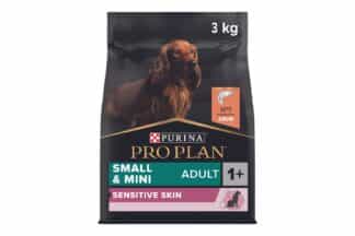 Pro Plan Adult Small & Mini met Optiderma rijk aan Zalm bevat alle voedingsstoffen die een hond nodig heeft om in zijn behoefte te voorzien. Daarnaast bevat het ook voedingsstoffen voor het ondersteunen van een gezonde huid en glanzende vacht.