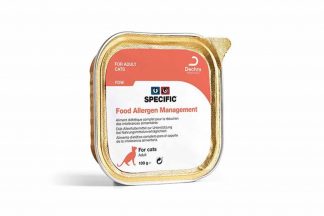 Specific FDW Food Allergen Management is een compleet natvoer voor katten met voedingsintolerantie of allergieën. Dit product bevat ingrediënten die minder kans geven op een allergische reactie. De voeding is geschikt voor volwassen katten met voedselallergieën.
