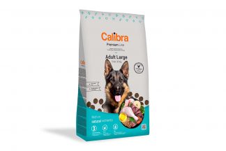 Calibra Dog Premium Line Adult Large is een volledig droogvoer dat voldoende energie levert voor grote volwassen honden van meer dan 30 kg.