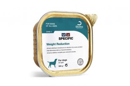 Specific CRW Weight Reduction is een natvoer in de vorm van paté die je hond daardoor heerlijk zal vinden. Geschikt voor volwassen honden die af moeten vallen. Deze voeding is tevens laag in vetten en calorieën, maar daarnaast ook rijk aan vezels eiwitten.