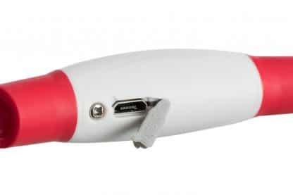 Trixie Flash lichtgevende band USB detail licht rood