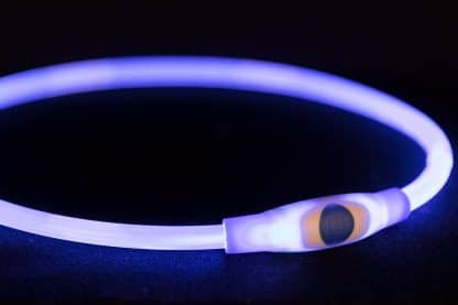 Trixie Flash lichtgevende band USB donker blauw