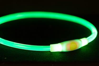 Trixie Flash lichtgevende band USB donker groen