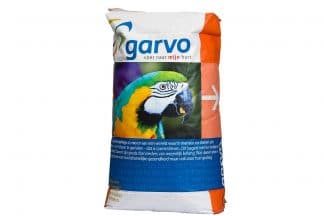 Garvo papegaai melange is een volledige mengeling met toegevoegde vitamines en mineralen, voor grote papegaaien zoals ara's.